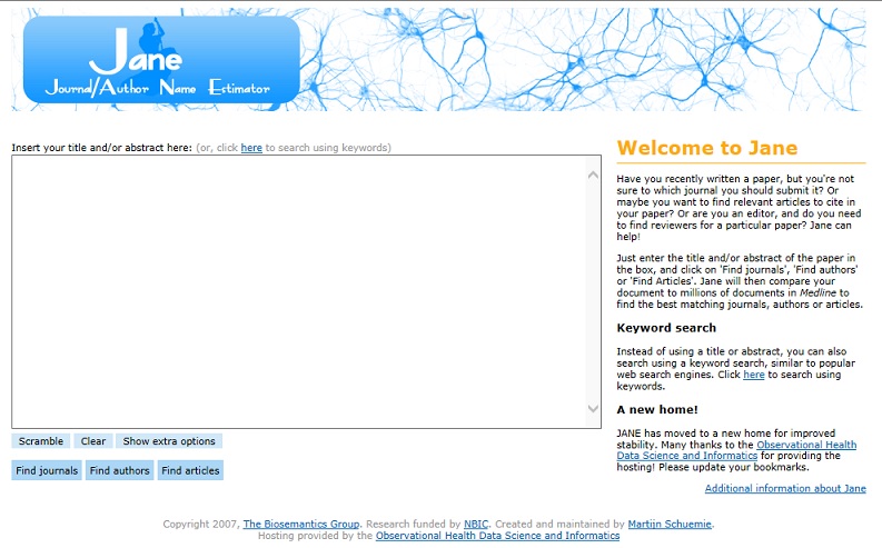 JANE: The Journal Author/Name Estimator