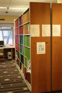 Image of bound print journal stacks at MSK Library.